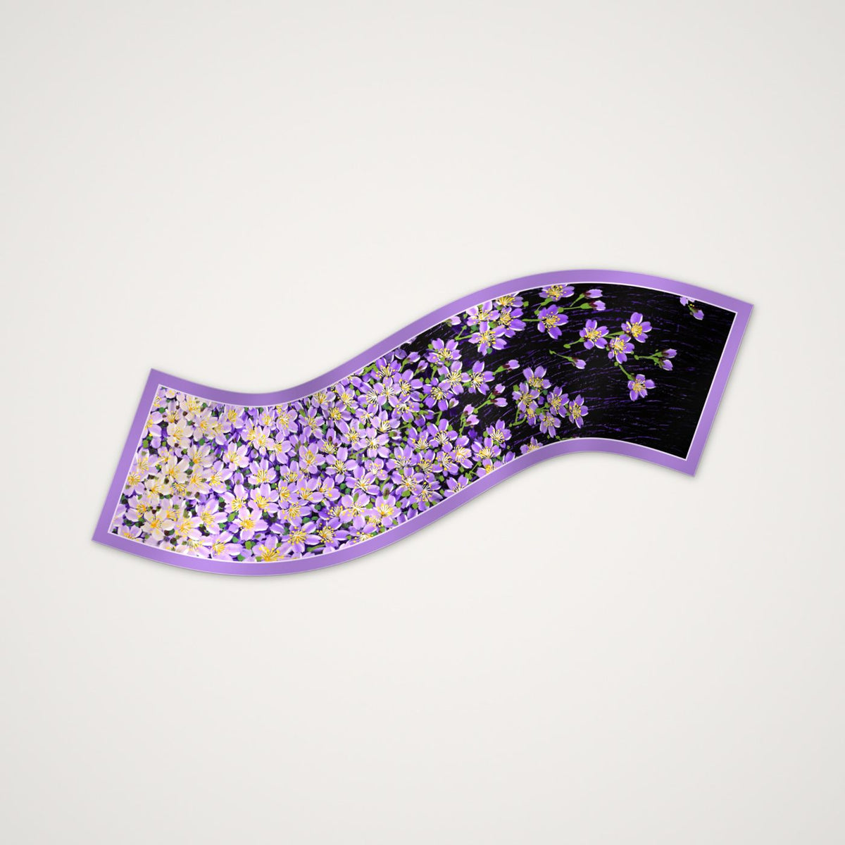 Night Blossom 桜流し — cherry blossom silk scarf