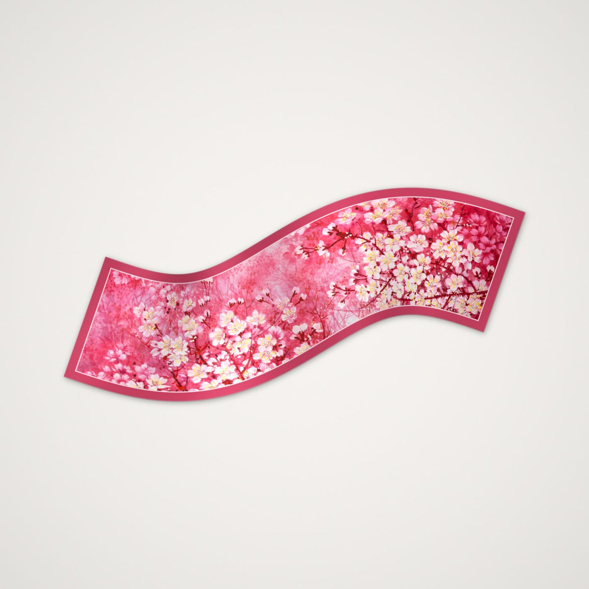 Beni Blossom 桜色 五 — cherry blossom silk scarf